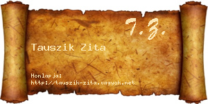 Tauszik Zita névjegykártya